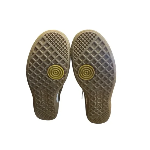 Ecco Black Leather Woman's Low Top Comfy Lace Up Sneakers EU Size (US 8-8.5) - Picture 4 of 8